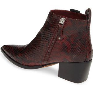New/never worn Linea Paolo Booties (size 11) red snakeskin